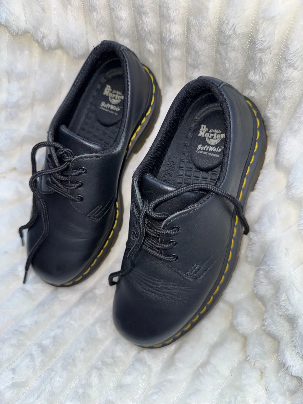 Dr. Martens Slip Resistant Leather Oxford Shoes Black US Men's 5/ Women's 6